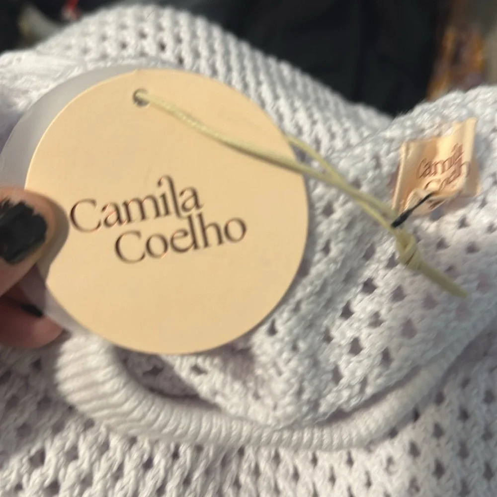 Camila Coelho White Knit Sweater dress size medium